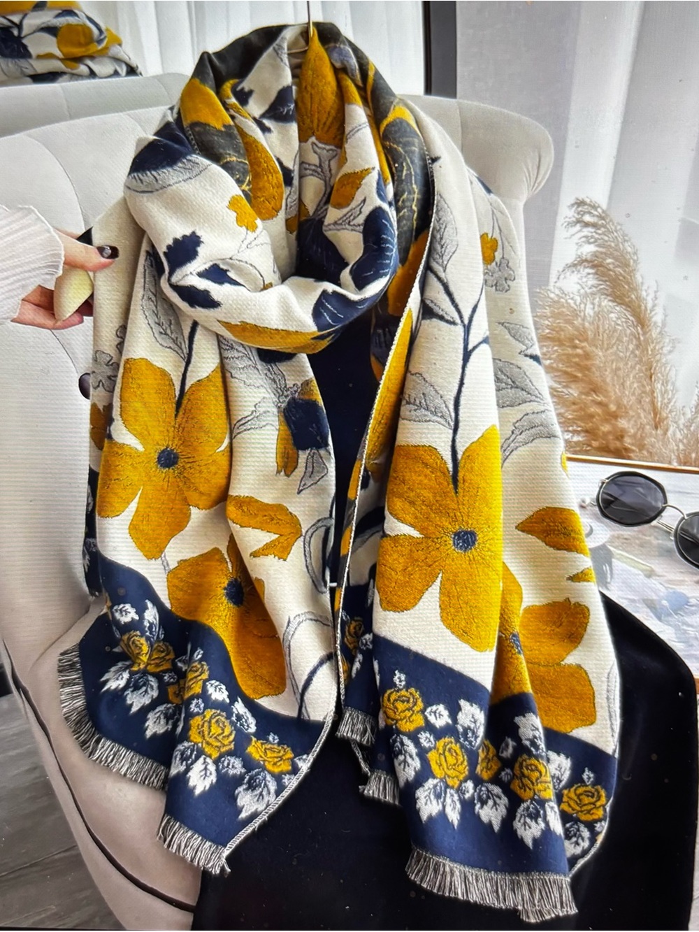 Vintage Floral Reversible Wrap